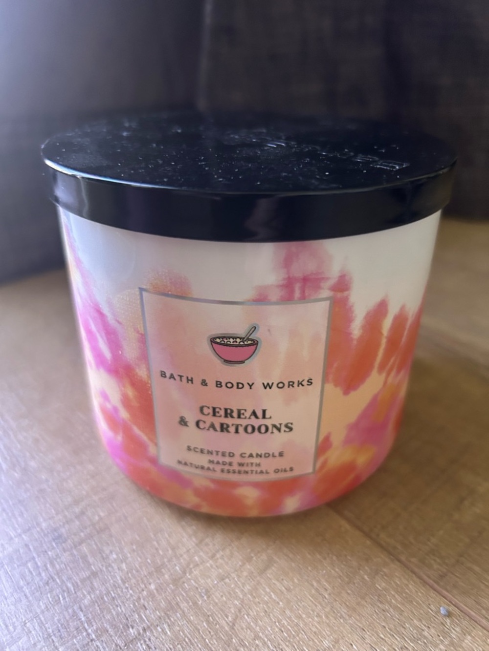 Bath & Body Works Cereal & Cartoons Scented Candle - Pink, Orange